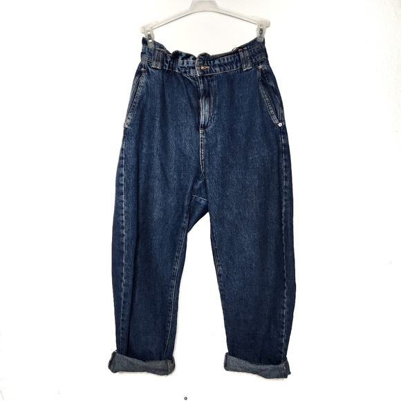 ZARA Z1975 BAGGY PAPERBAG JEANS - Picture 5 of 11